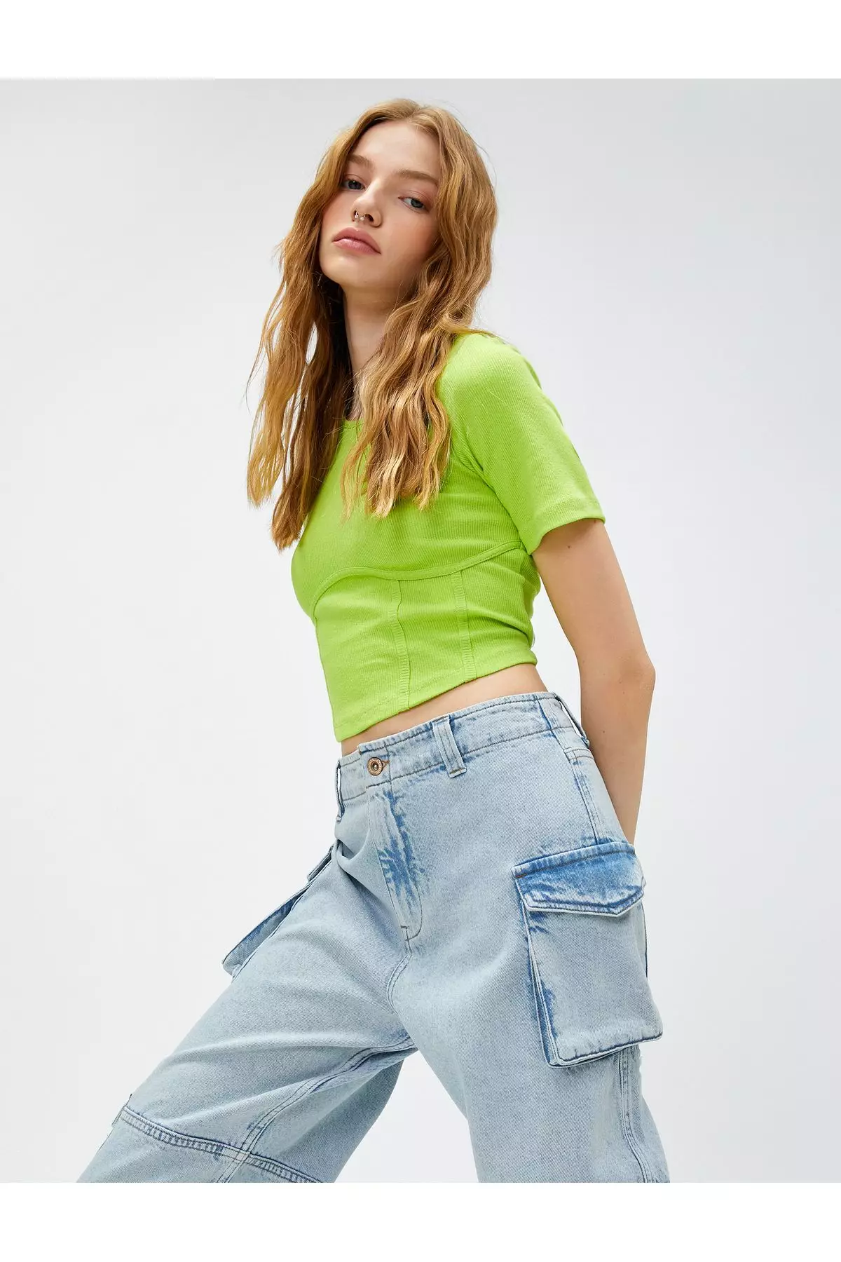 High Waist Cargo Bianca Jeans