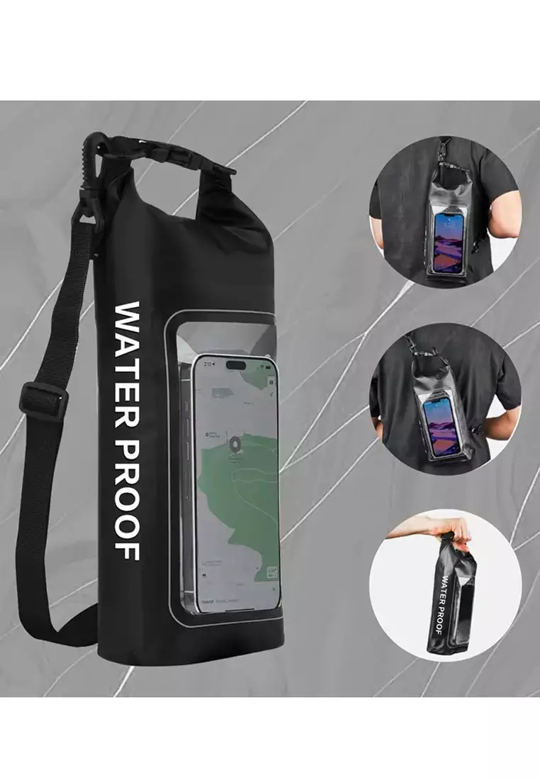 2L Dry Bag With Phone Compartment - Green