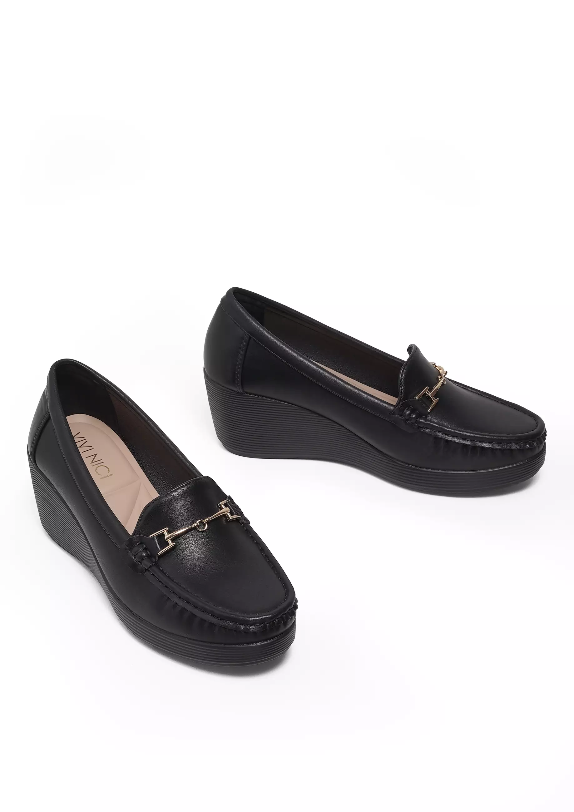 VIVI NICI - Gillian Sepatu Kerja Wanita Hak 7 Cm Black Solid