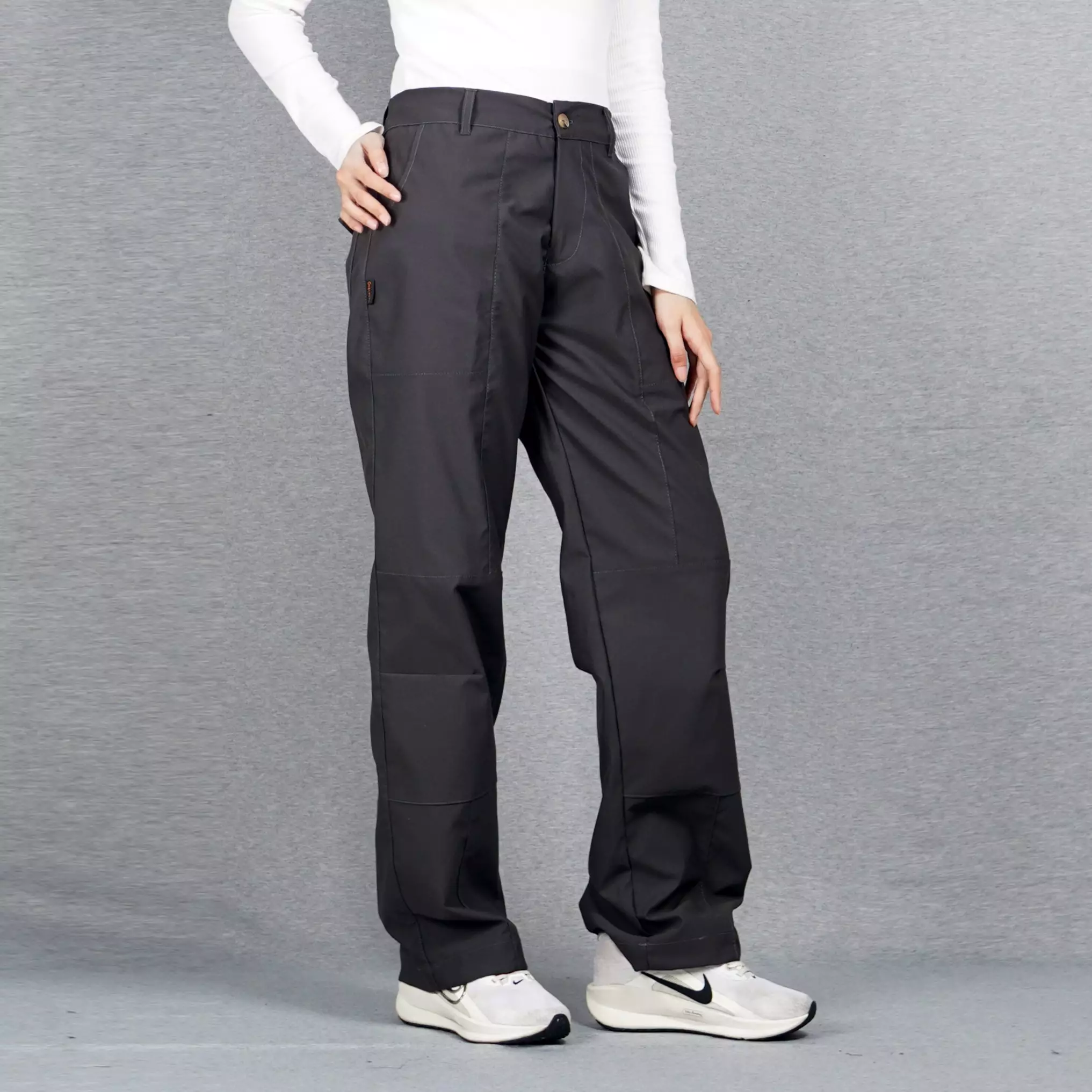 JORDI Celana Panjang Wanita Celana Wanita Casual Reguler Fit Chino Pants Wanita - ABU