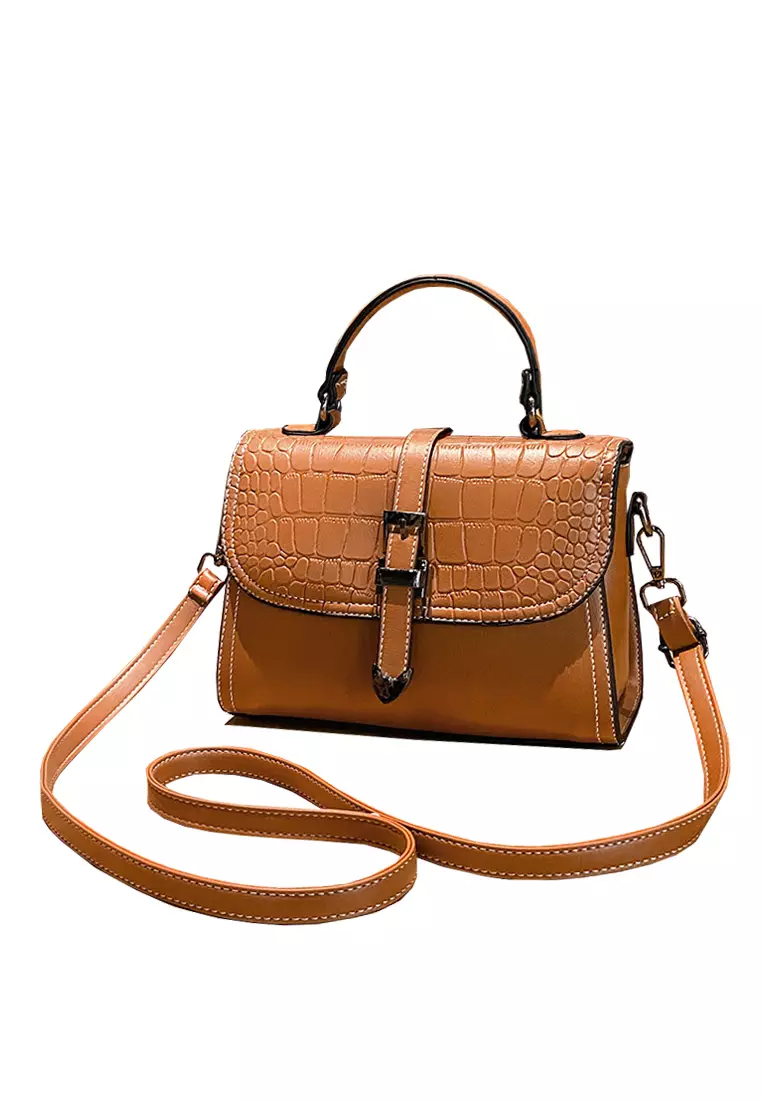 Buy ZITIQUE Fashion crocodile pattern shoulder oblique backpack