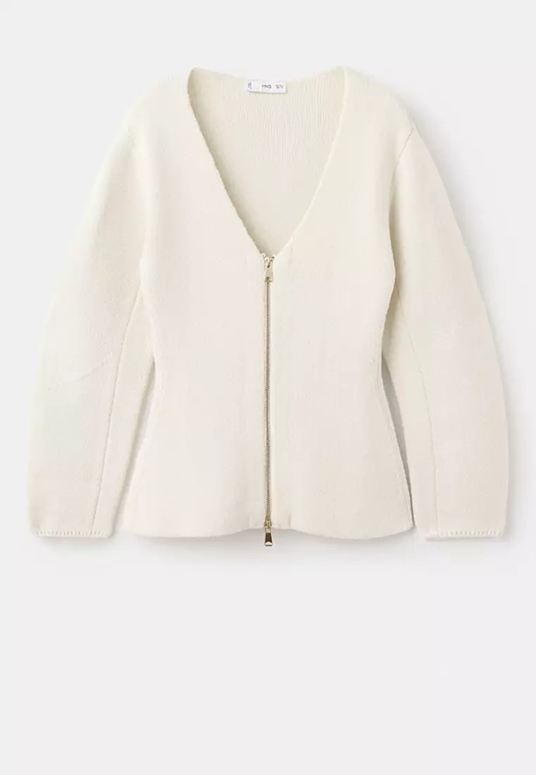 Buy Mango Knitted Jacket With Zip 2025 Online ZALORA