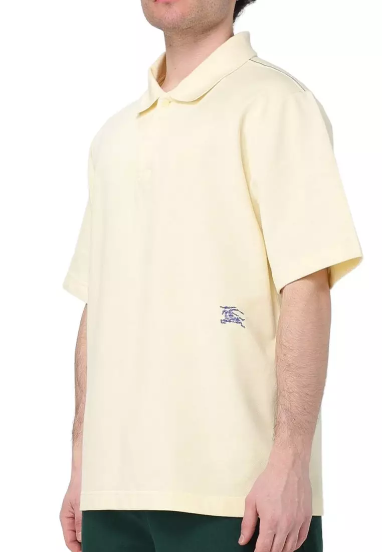 Equestrian Knight Cotton Polo Tee in Sherbet