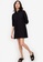 ZALORA BASICS black Puff Sleeve Pleated Mini Dress 74CE7AAAE76E95GS_4