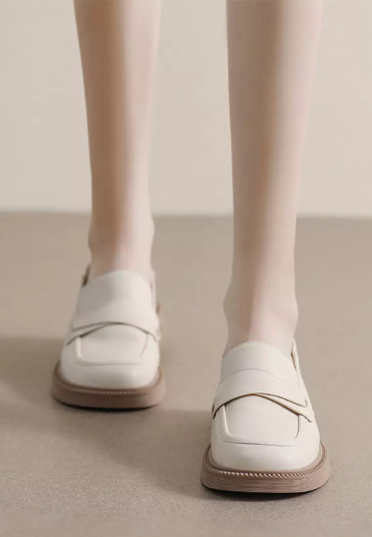 Micofiber Leather Platform Loafers WW919-2