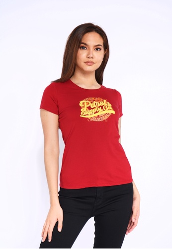 Petrol Philippines red Ladies Basic Regular Fit Tees 0F4FAAA69CCEF7GS_1
