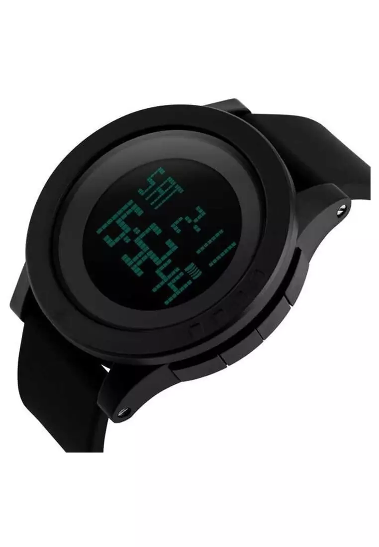 Jam Tangan Digital Pria LED Waterproof 50m Chrono Strap Tali Material Silicone XX55 ORIGINAL