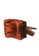 CSHEON orange and brown 3D Skull Bag -Ostrich Skin Printed Genuine Leather by CSHEON B2B1FAC090A1B3GS_3