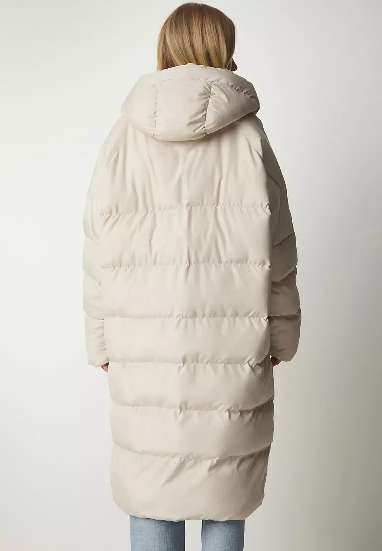 Hooded Long Inflatable Coat