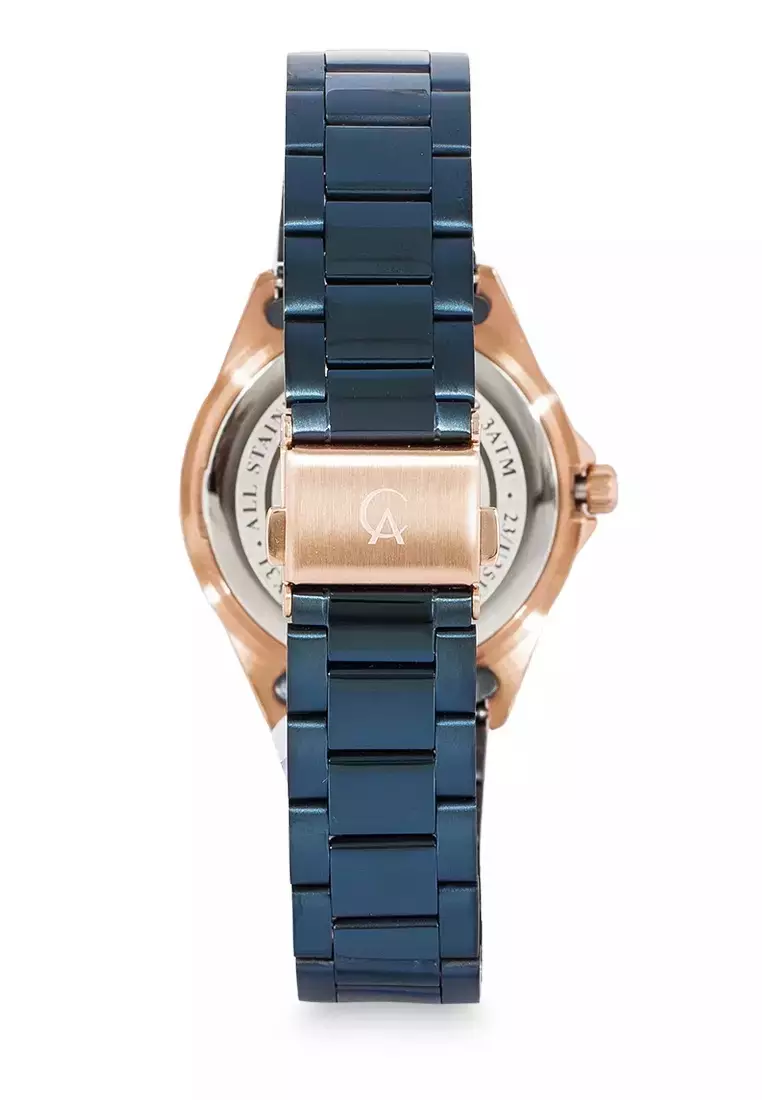 Alexandre Christie Jam Tangan Wanita - Blue Rosegold - Stainless Steel - 2644 BFBURBU