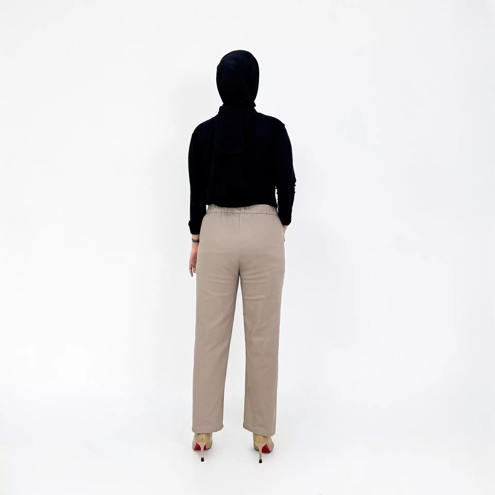 Mia Twill Baggy Pants - Celana Panjang Wanita Polos COKLAT