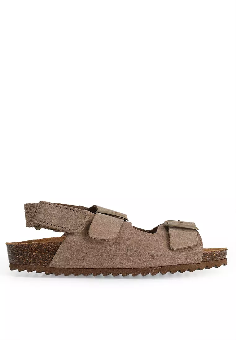 Discount on MANGO KIDS  shoes - SKU: Split Leather Sandals with Buckle