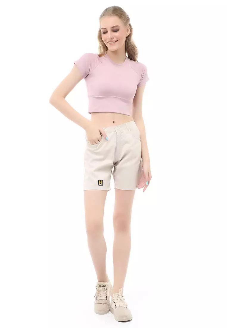 Madoc Short Pants Celana Pendek Kasual Wanita Korean Style Material Cotton ORIGINAL - Cream