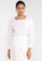 ZALIA BASICS white Cotton Square Neck Top 23FD9AAB42064FGS_1