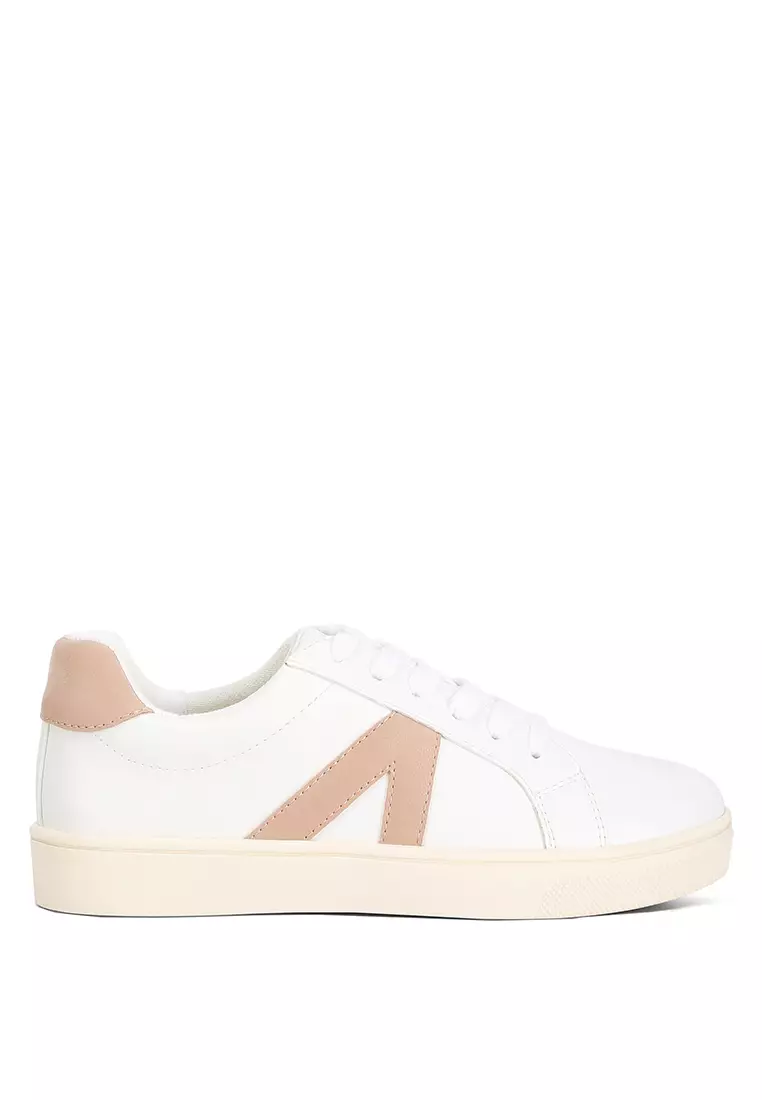 Discount on London Rag  shoes - SKU: Panelling Casual Sneakers White/Blush