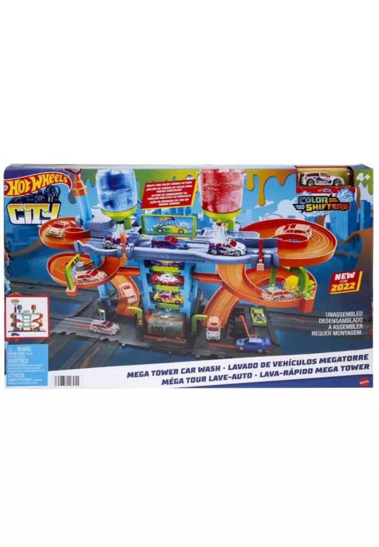 Hot Wheels City Mega Car Wash With 1 Color Shifters Car