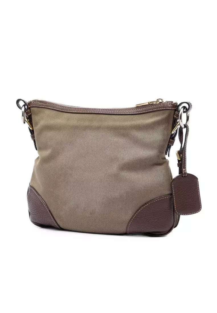 Pre-Loved Prada Canvas Canapa Logo Crossbody