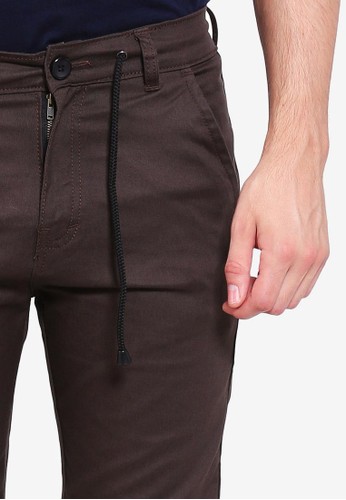 Jual Allends Maze Jogger  Dark Brown Original ZALORA 