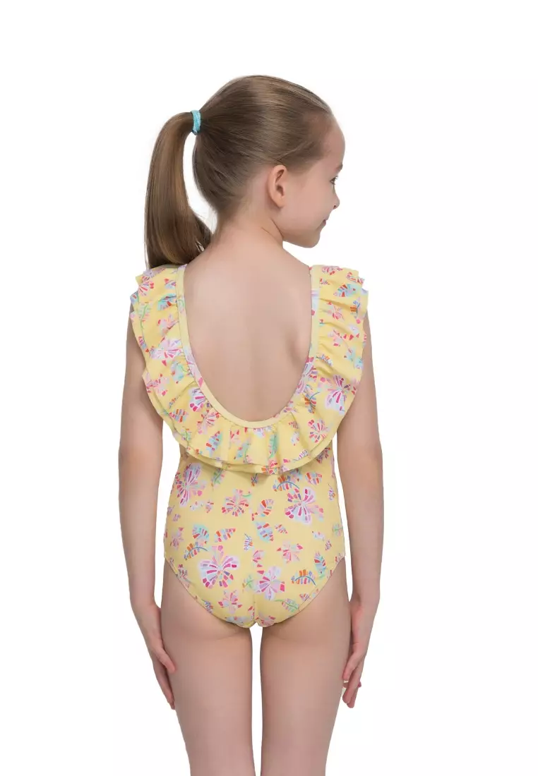Sunseeker Girl Butterfly Ruffles Swimsuit