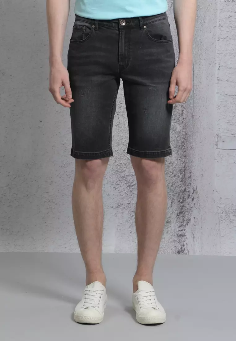 Men's Washed Denim Shorts
