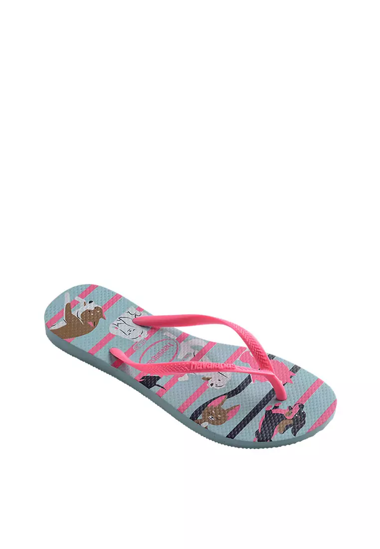 Buy Havaianas Havaianas Women Slim Pets Blue Water Flip Flops