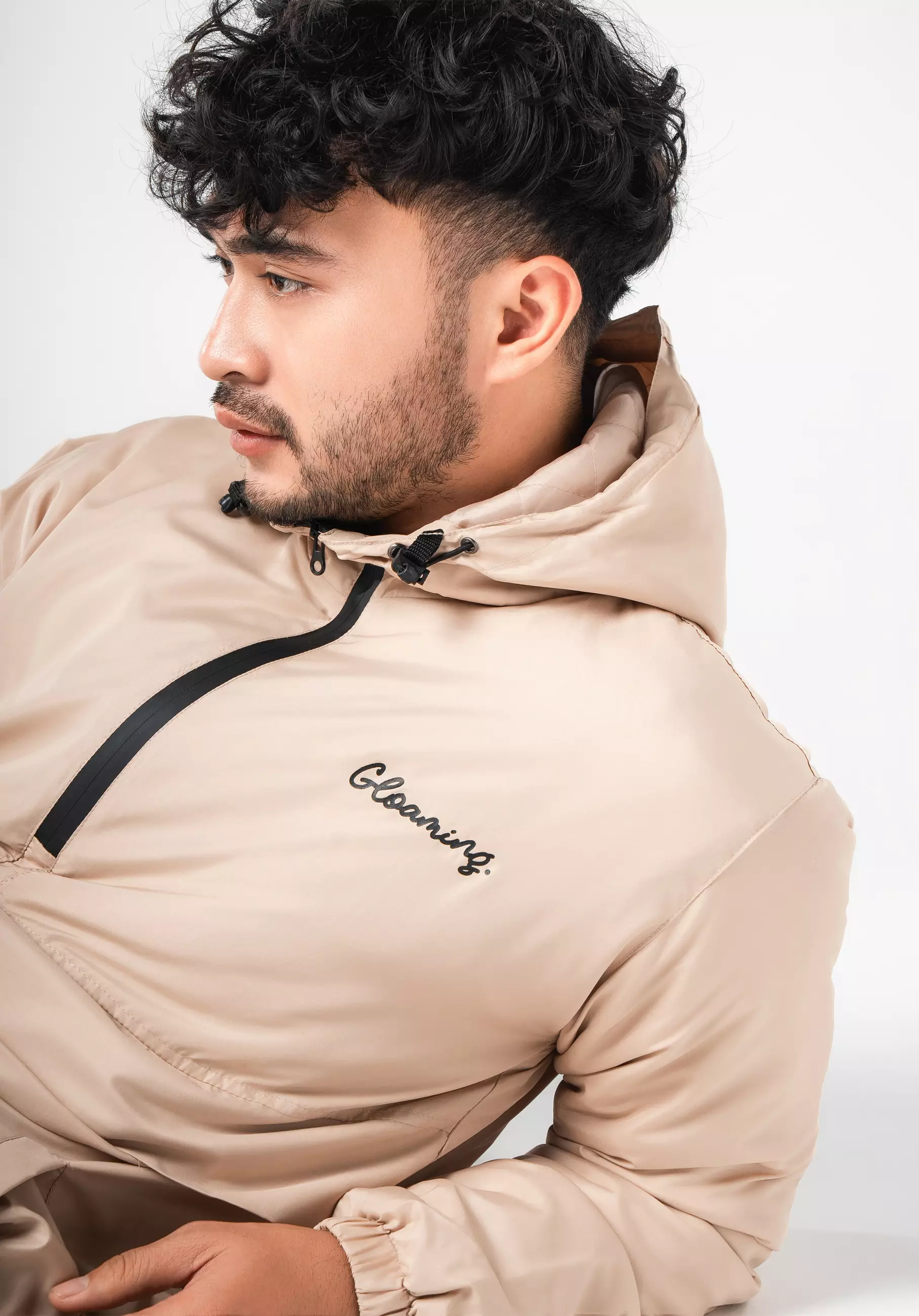 Gloaming Jaket Cagoule Pullover Waterproof Pria Cream Gloaming Original