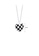 Glamorousky silver 925 Sterling Silver Fashion Romantic Black and White Checkerboard Heart Pendant with Necklace BFF77ACAFFABCDGS_2