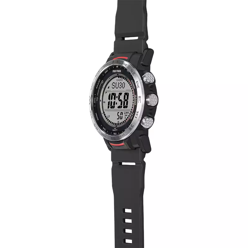Jam Tangan Pria Casio Pro Trek PRW-35-1ADR Climber Line Tough Solar Digital Dial Black Resin Band