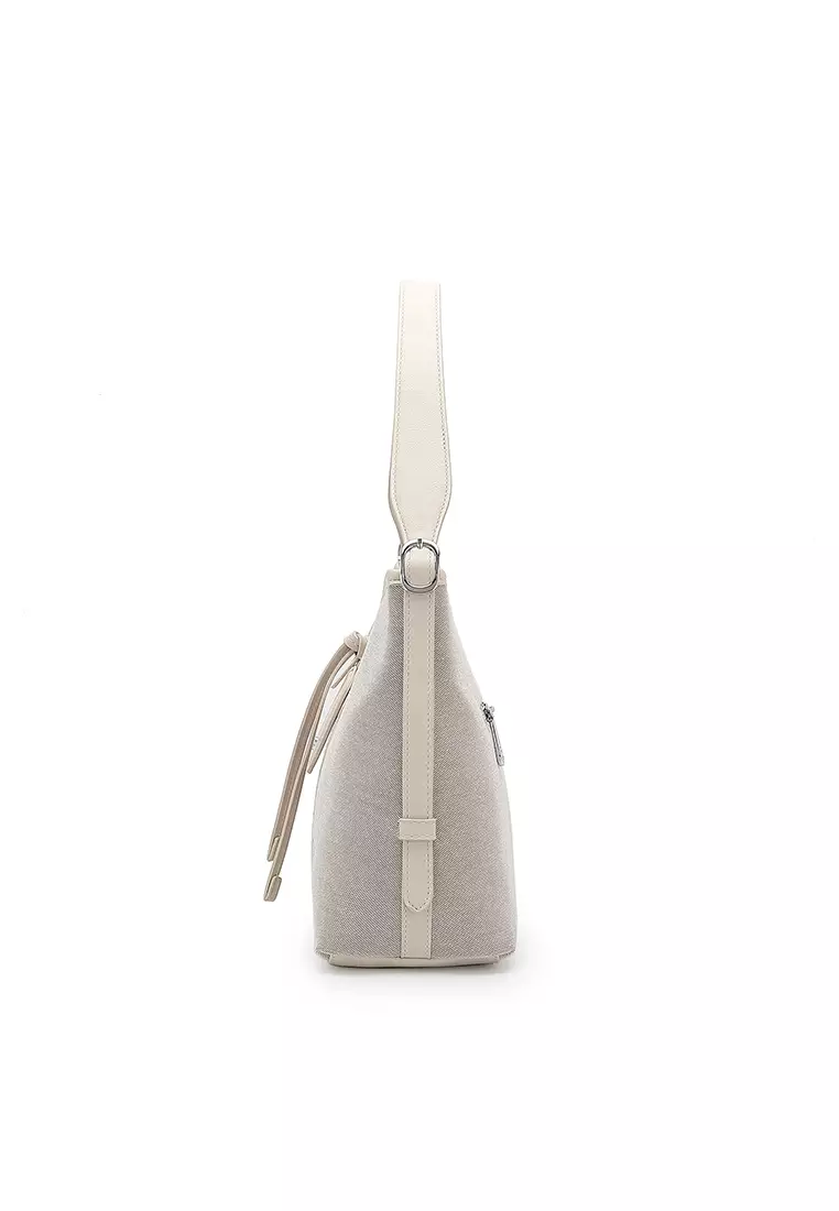 Women's Top Handle Bag / Sling Bag / Crossbody Bag - White