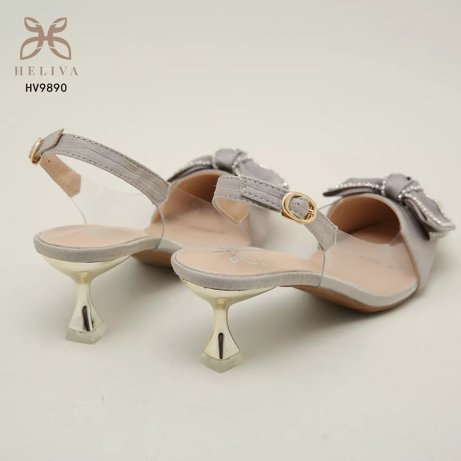Heliva Linda High Heels Women Sling Back Shoes Butterfly Bow