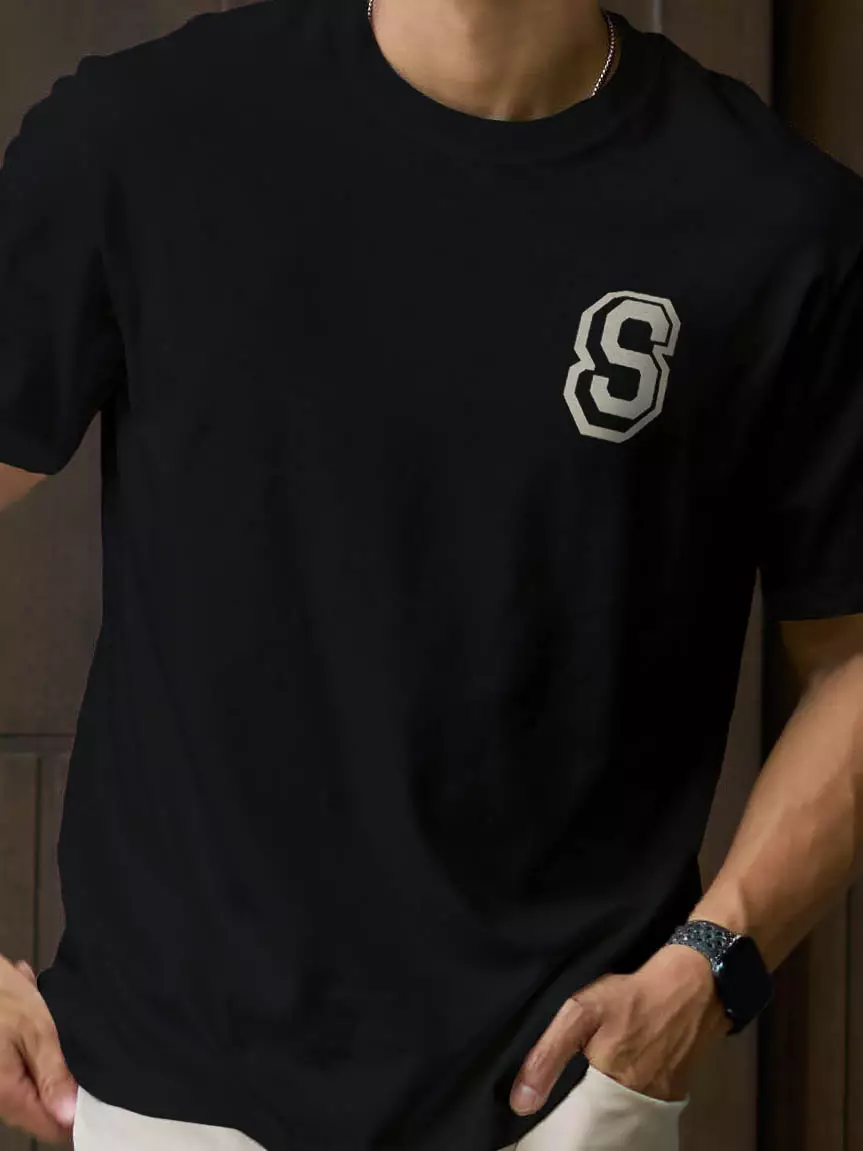 Kale Moji Black "S" / atasan kaos pria / baju kaos pria / kaos basic pria / kaos boxy fit / kaos korea