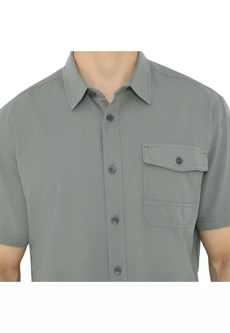 POLICE Kemeja Polos Cotton Regular Fit Pria