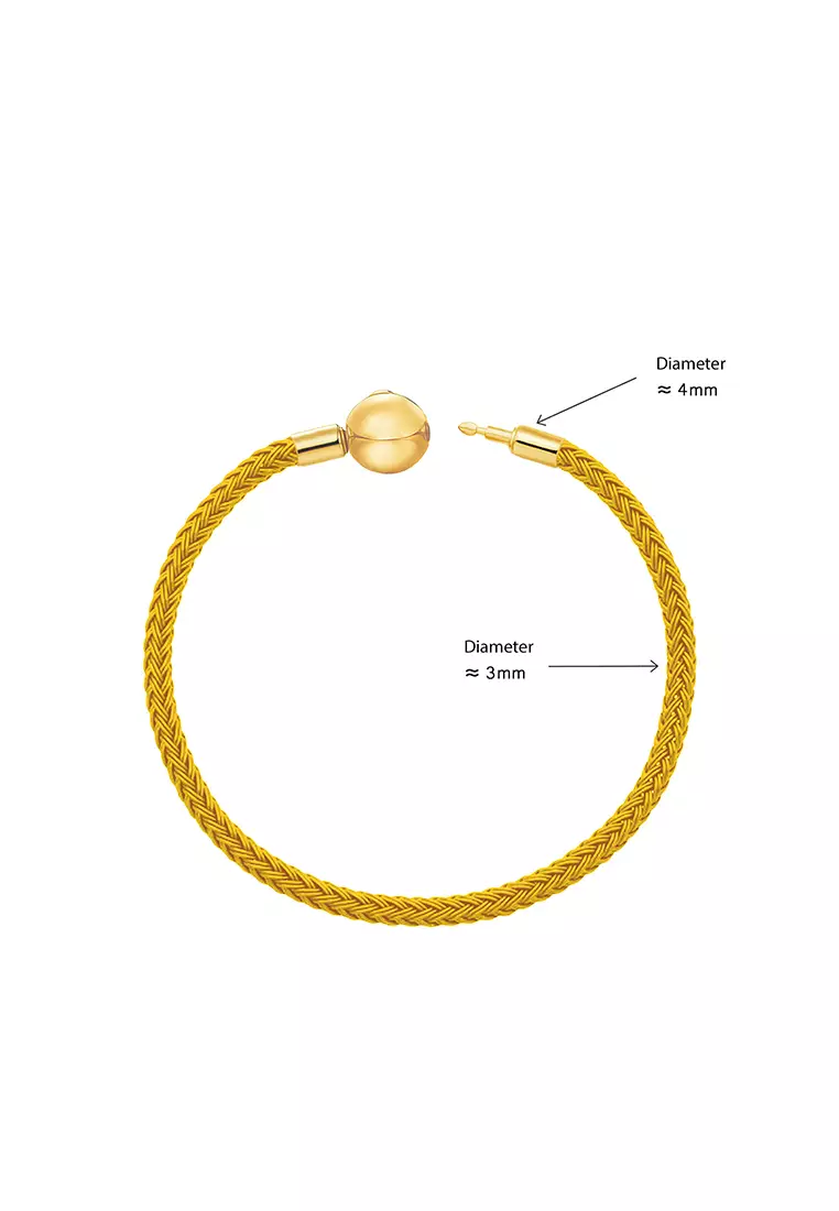 Gold Steel Wire Clasp Bracelet L1 (3MM)