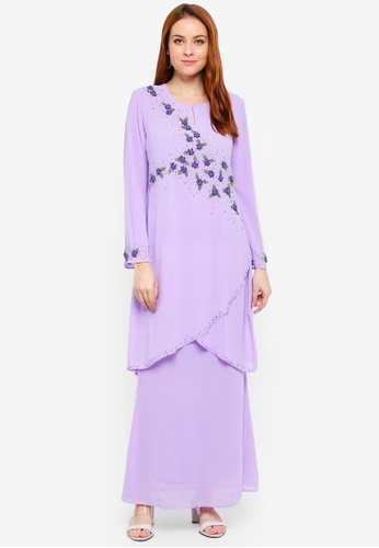 Kurung Bainun from Amin jauhary in Purple