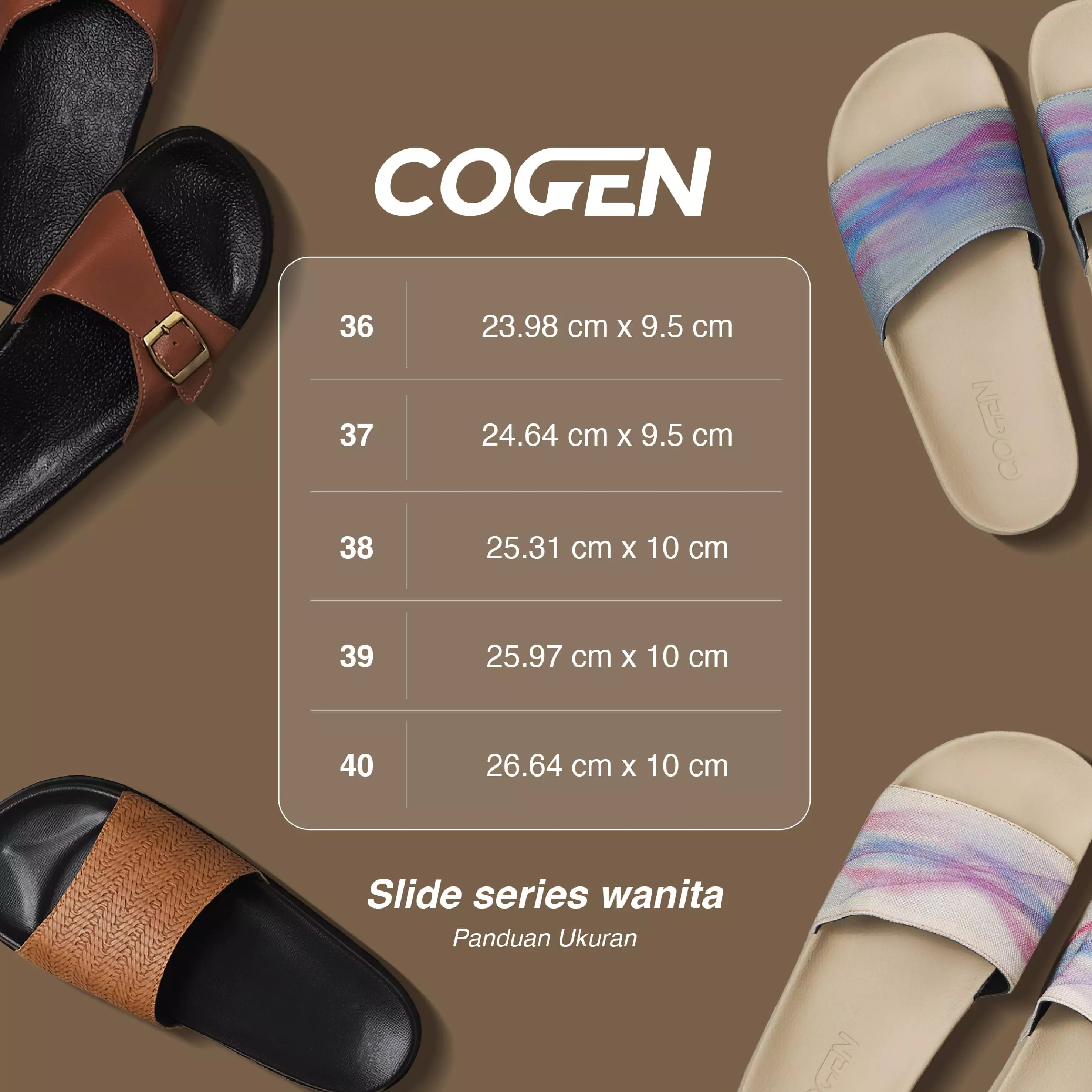 Sandal Wanita Cogen Basic - Red