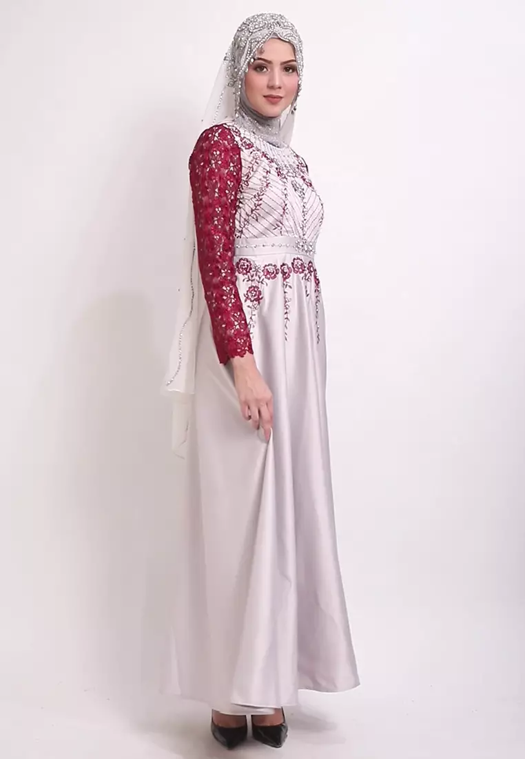 Chamoniq Gamis Brokat Satin