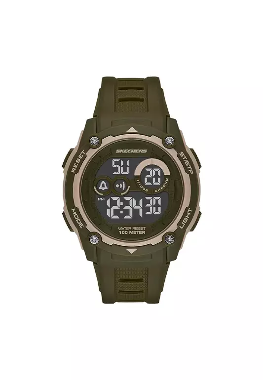 Atwater Green Polyurethane Bracelet Digital Watch SKC-SR1151