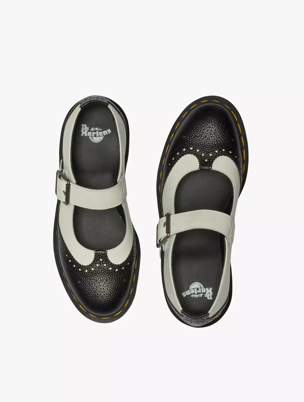 Dr. Martens MJ BW Black+White Atlas Pebble Grain+Smooth