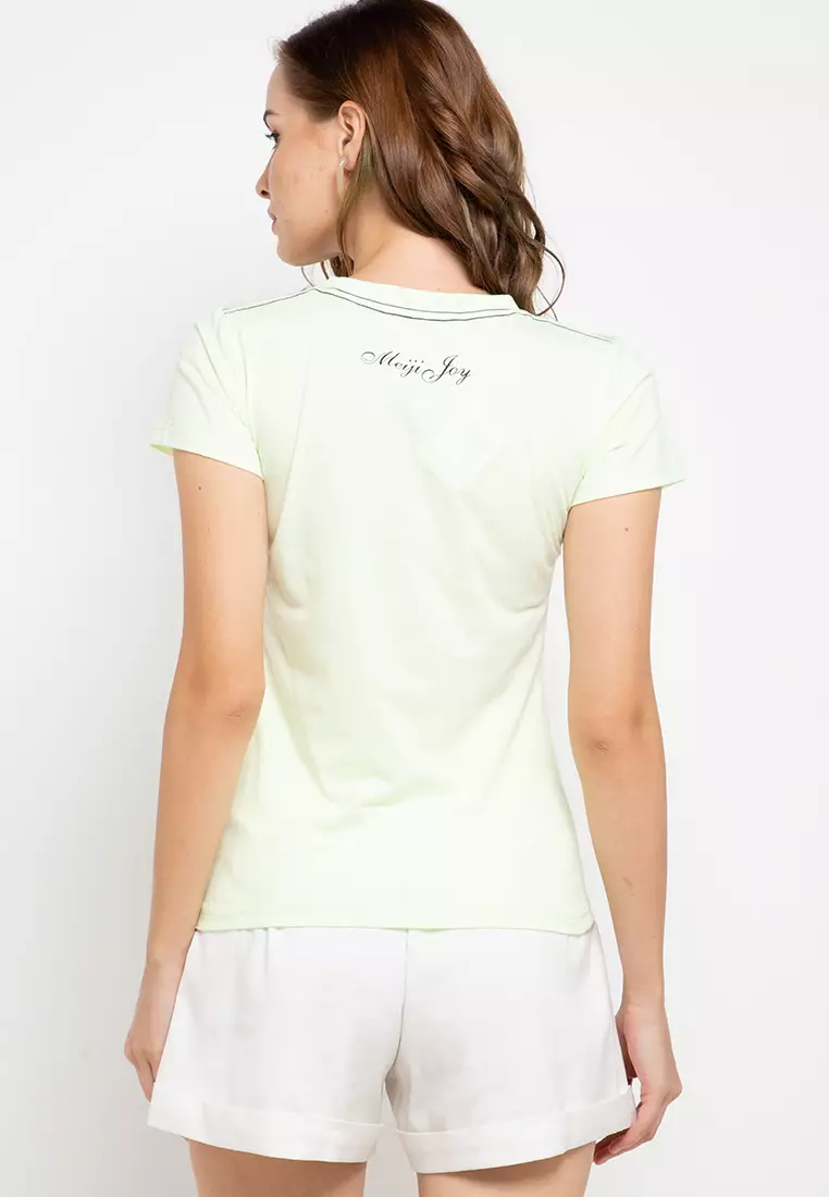 Tshirt Top Atasan Print You Make Me Happy