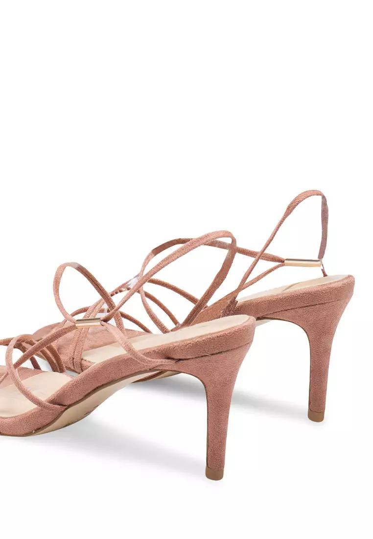 Strappy Square Toe Heels