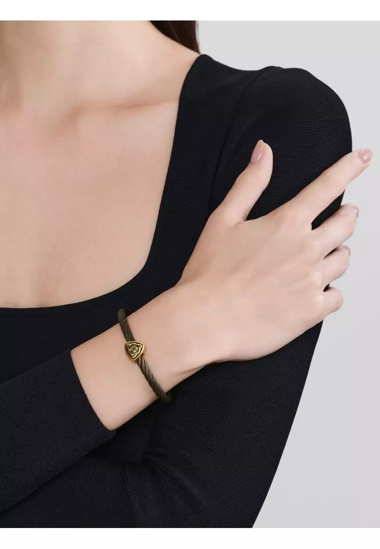 999 Gold Symbolising Blessings and Protection Charm for Men 94593C  [Bracelet not included]