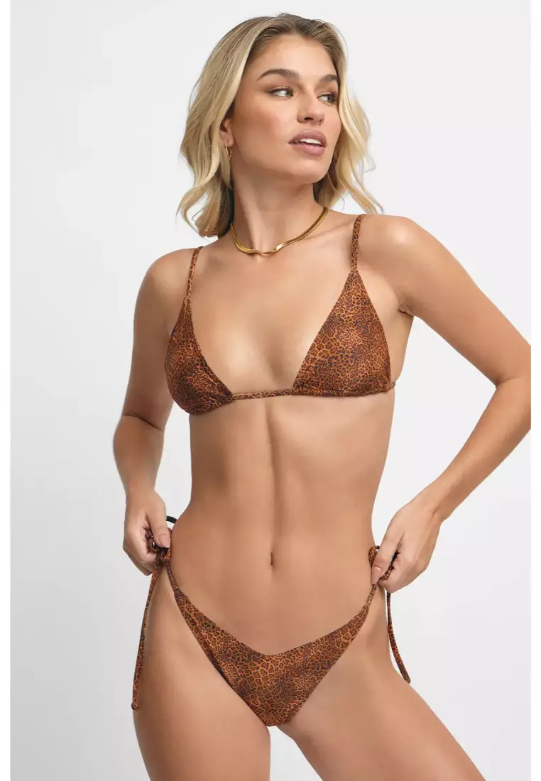 Kelly Triangle Bikini Top / Leopard
