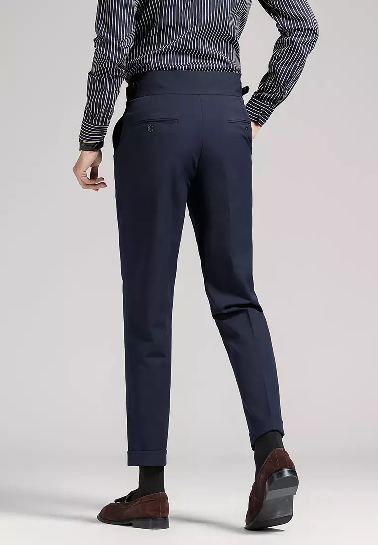 Slim Fit Cropped Suit Pants DF1003