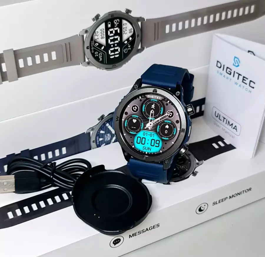 Digitec Ultima Smartwatch karet biru cowok