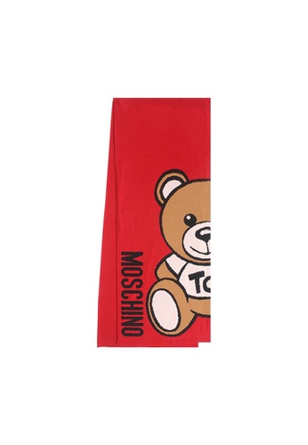MOSCHINO red MOSCHINO women's big bear with letter scarf 89229ACA634108GS_1