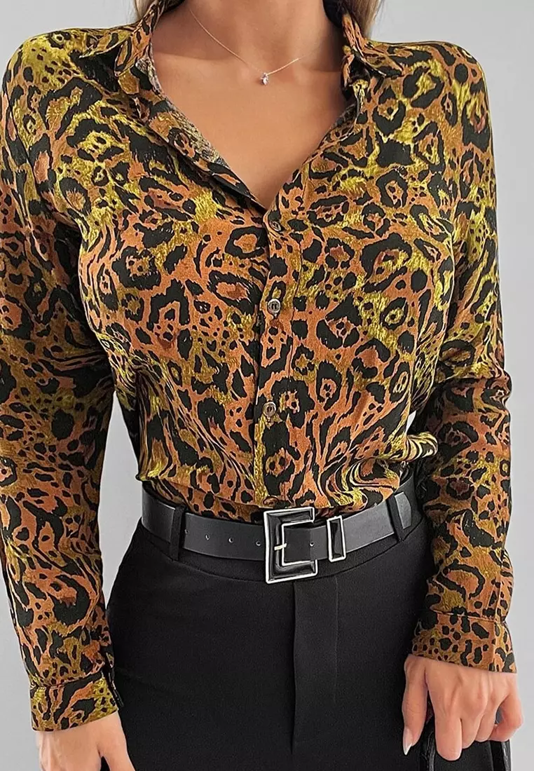 Buy Bianco Lucci Sleeve Folded Multi Patterned Shirt 2026 Online ...
