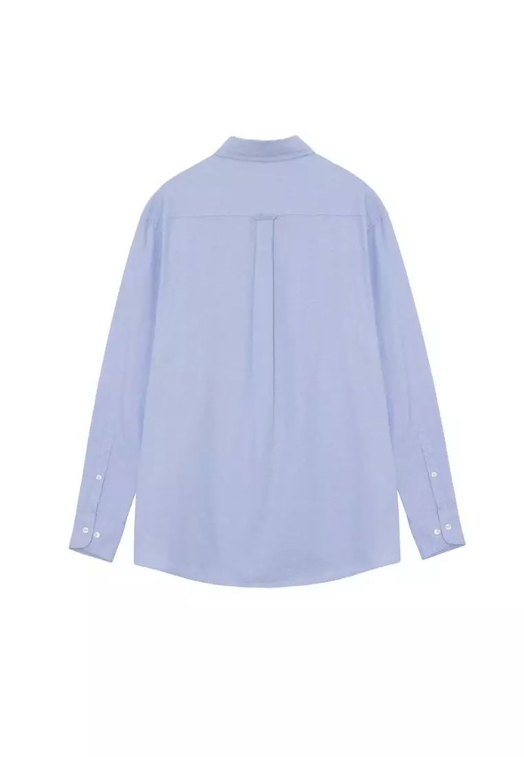 Embroidery Oxford Shirt Sky Blue