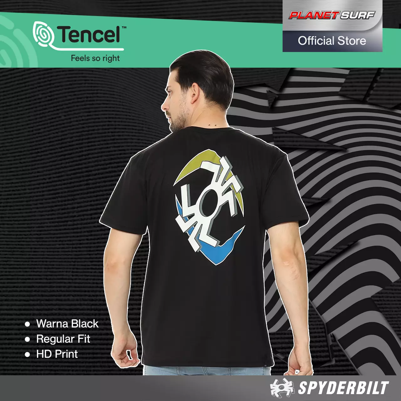 Spyderbilt Kaos Lengan Pendek Pria Spydof Tencel Men Tee Planet Surf