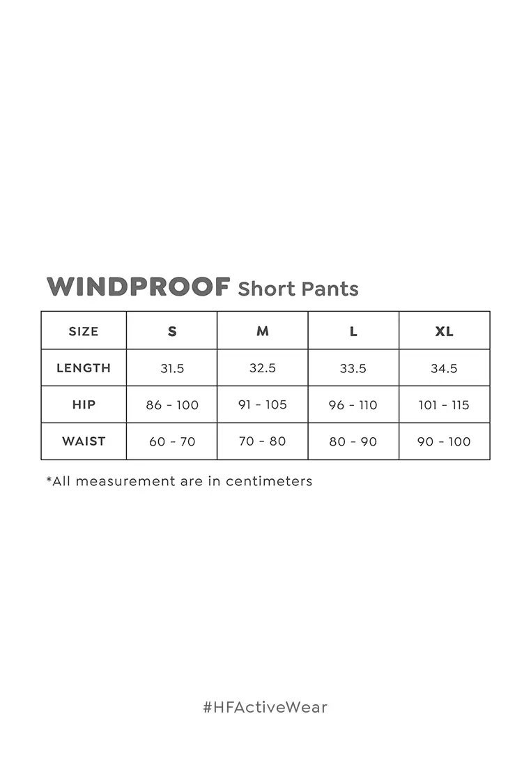 HAPPYFIT Windproof Short Pants High Waist - Dark Grey