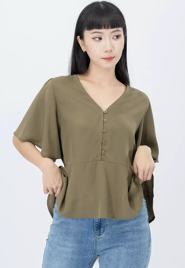 Relaxed Fit Blouse Shirt Top